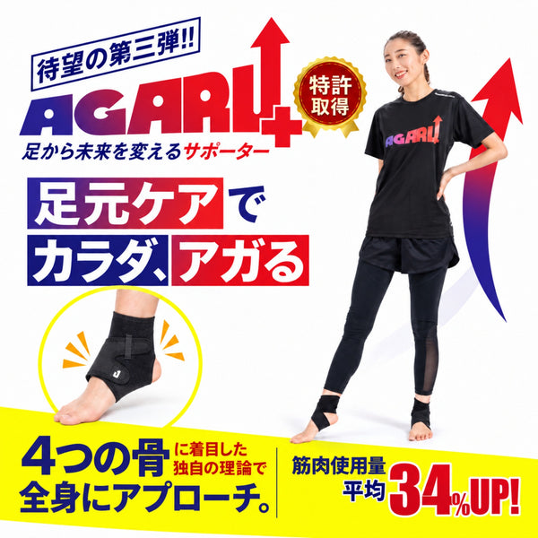 AGARU 足首・足裏アーチサポーター【特許取得・整体師監修】左右セット S/M/L/LL