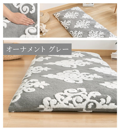 座布団カバー 70×180cm 68×120cm おしゃれ あったか 送料無料 フランネル 冬 ロングクッション ごろ寝マット カバー 暖かい かわいい もこもこ オーナメント グレー ベージュ ピンク 82132 82811