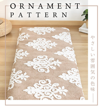 座布団カバー 70×180cm 68×120cm おしゃれ あったか 送料無料 フランネル 冬 ロングクッション ごろ寝マット カバー 暖かい かわいい もこもこ オーナメント グレー ベージュ ピンク 82132 82811