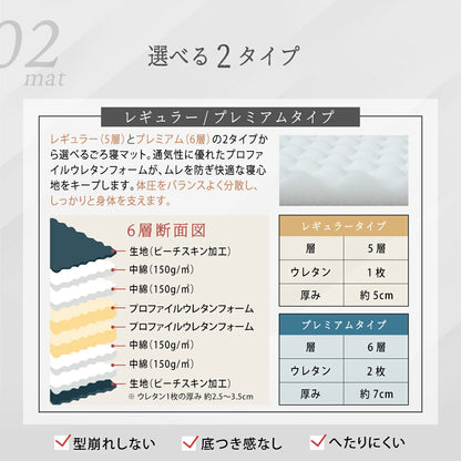 ごろ寝カバー カバーのみ マットセット 70×120 70×150 70×180 レザー調 おしゃれ 防水加工 低反発ウレタン 春 夏 秋 冬 ブラウン ブラウン イエロー ホワイト グレー 34711 ごろ寝ならCOYOLI