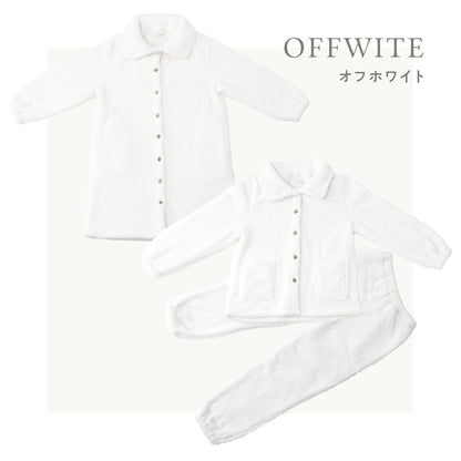 ルームウェア パジャマ レディース 冬 寒がりさんに F M L ワンピース ふわもこ セットアップ パンツ 贅沢もこもこ 軽い 長袖 可愛い マイクロファイバー ボアフリース 冬 秋冬 あったか ピンク ホワイト ブラウン グレー ネイビー 38566