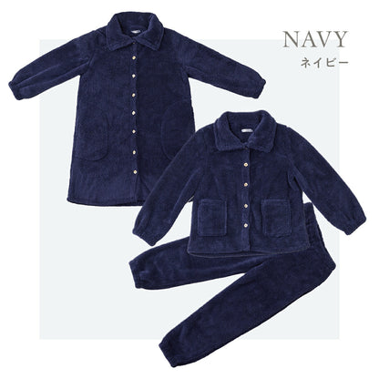 ルームウェア パジャマ レディース 冬 寒がりさんに F M L ワンピース ふわもこ セットアップ パンツ 贅沢もこもこ 軽い 長袖 可愛い マイクロファイバー ボアフリース 冬 秋冬 あったか ピンク ホワイト ブラウン グレー ネイビー 38566