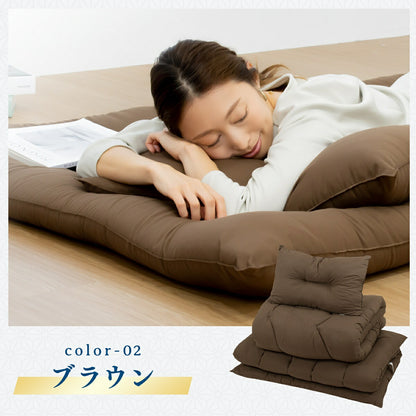 【メーカー直送品】【匠×絢】 お手軽 日本製 布団セット 3点セット  シングルロング セミダブルロング ダブルロング 掛け布団 体圧分散 軽量 敷き布団 枕 防ダニ 抗菌防臭 洗える 来客用 あったか マットレス不要 寝具セット 蒲郡布団 3TASL OSK 新生活 春夏 新生活応援