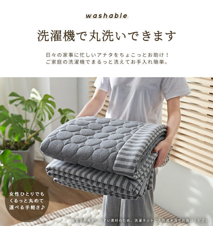 ＼年中使える／ やわらかニット ラグ 洗える 185×185 おしゃれ 北欧 円形キルト ラグマット カーペット 2畳  41526