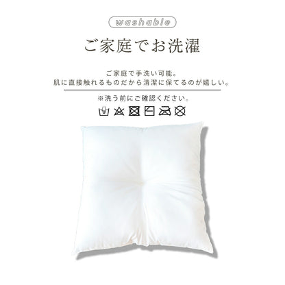 日本製 ヌード座布団 洗える【カバーなし】中身 サイズ 55x59 クッション 座ぶとん おすすめ 床 和室 デスクワーク 椅子 生地 無地 本体 長時間 疲れない クッション材 空気 ふわふわ 43516 新生活 春夏 新生活応援