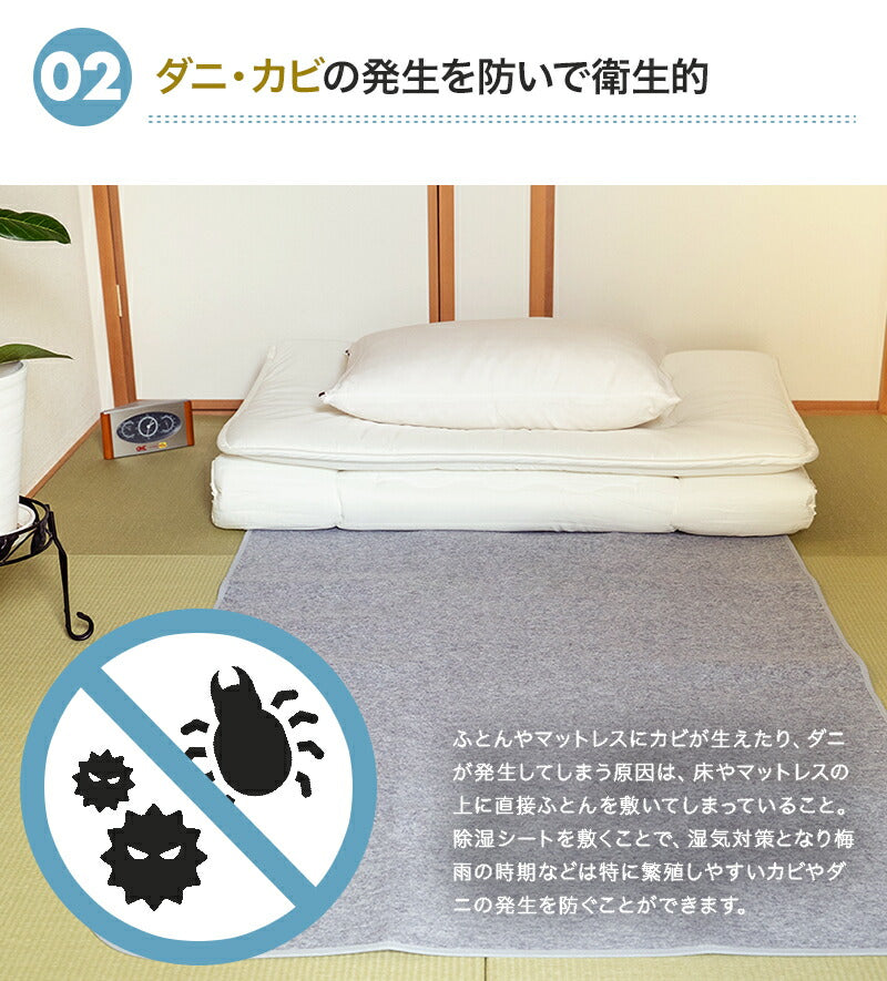 【在庫処分半額！】 除湿シート 介護 洗える シングル セミダブル ダブル 竹炭入り 除湿マット 湿気取りシート  湿気対策 吸湿マット 51776