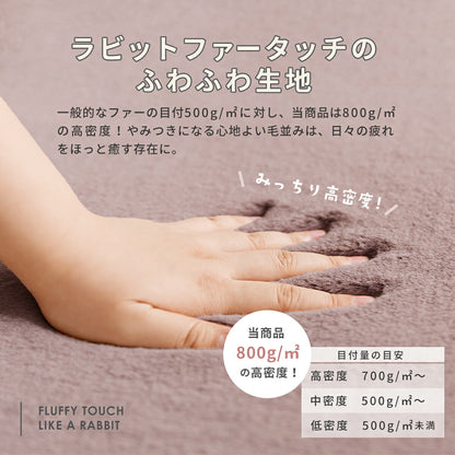 ラグ 90cm 円形 ラビットファー 冬用 あったか おしゃれ かわいい ウレタン 滑り止め付き マイクロファイバー ふわふわ 軽量 ホットカーペット対応 無地 ホワイト ピンク グレー 新生活 57226