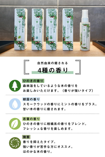 ふわり森のかほり 消臭スプレー 300ml 選べる2種の香りセット 消臭  天然成分 ヒノキ おしゃれ トイレ 靴 木材 ペット キッチン 玄関 ひのき 化学成分不使用 車 2pC45381