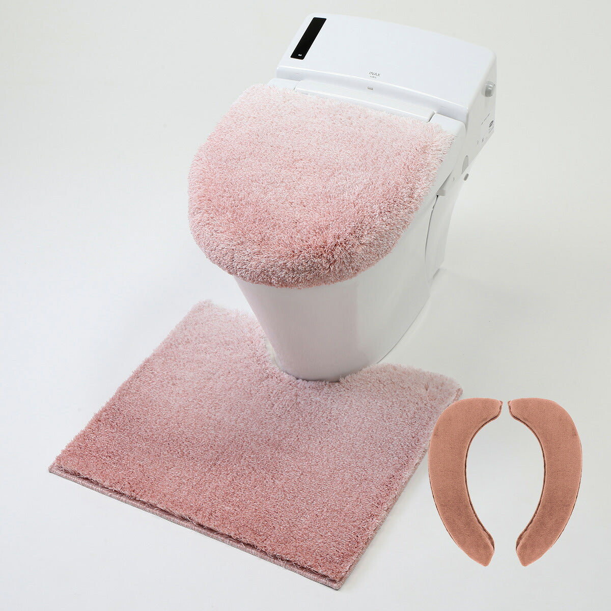 【楽天1位】　【予約品】 トイレセット 3点セット 2点セット 4点セット 5点セット 洗える 洗濯OK 丸洗いOK 足元マット 兼用ふたカバー 吸着便座シート 貼るだけ ふわふわ おしゃれ ベージュ ブルー グレー ピンク 2y35500 新生活 春夏 新生活応援