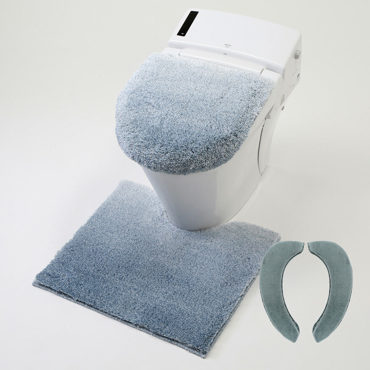 【楽天1位】　【予約品】 トイレセット 3点セット 2点セット 4点セット 5点セット 洗える 洗濯OK 丸洗いOK 足元マット 兼用ふたカバー 吸着便座シート 貼るだけ ふわふわ おしゃれ ベージュ ブルー グレー ピンク 2y35500 新生活 春夏 新生活応援