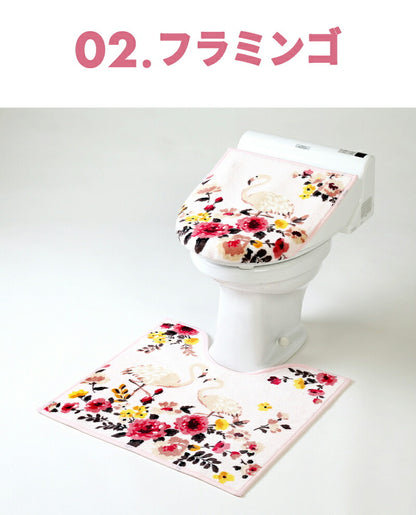 トイレマット セット 2点セット トイレマット + ふたカバー 兼用 洗浄暖房 パターン おしゃれ