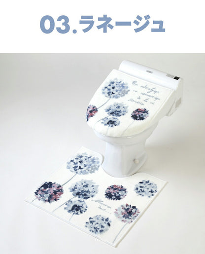 トイレマット セット 2点セット トイレマット + ふたカバー 兼用 洗浄暖房 パターン おしゃれ