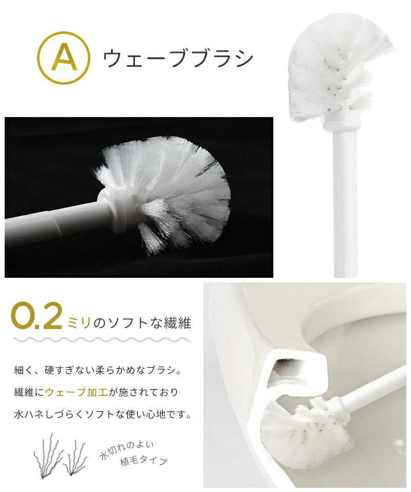 【空中収納】トイレブラシ セット 収納 磁石 清潔 トイレクリーナー ケース付き フロート Y18598